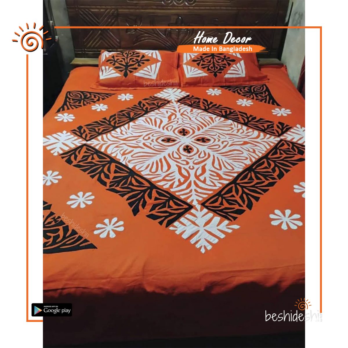 Applique Bed Sheet Set