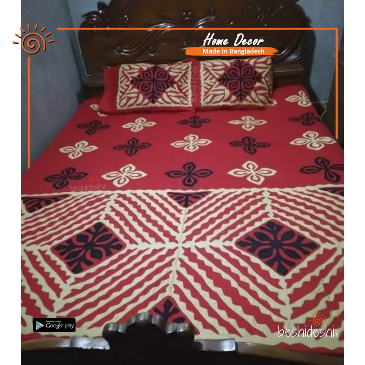 Applique Bed Sheet Set