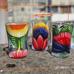 Rickshaw Painted Glass Cup