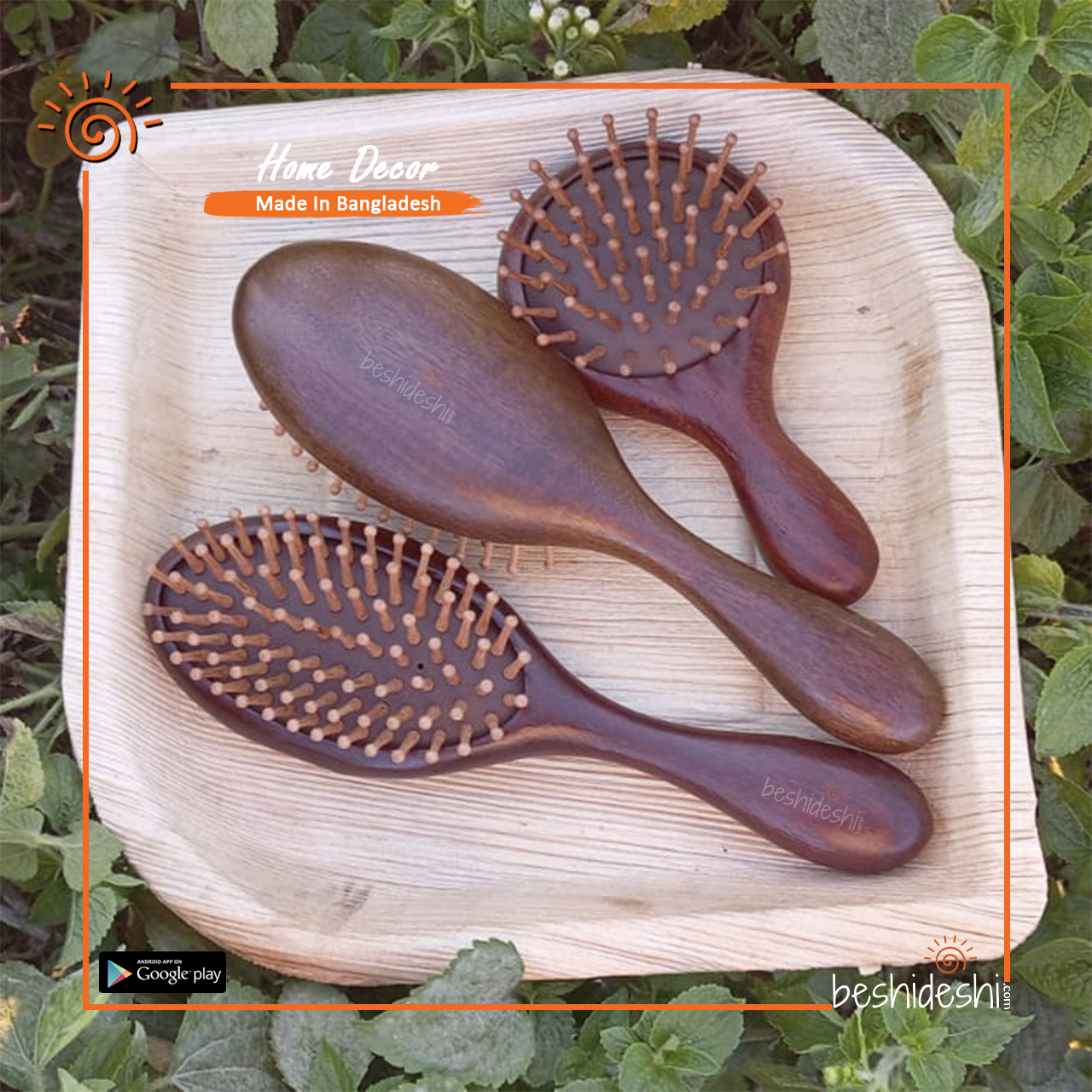07 Wooden Hair Brush