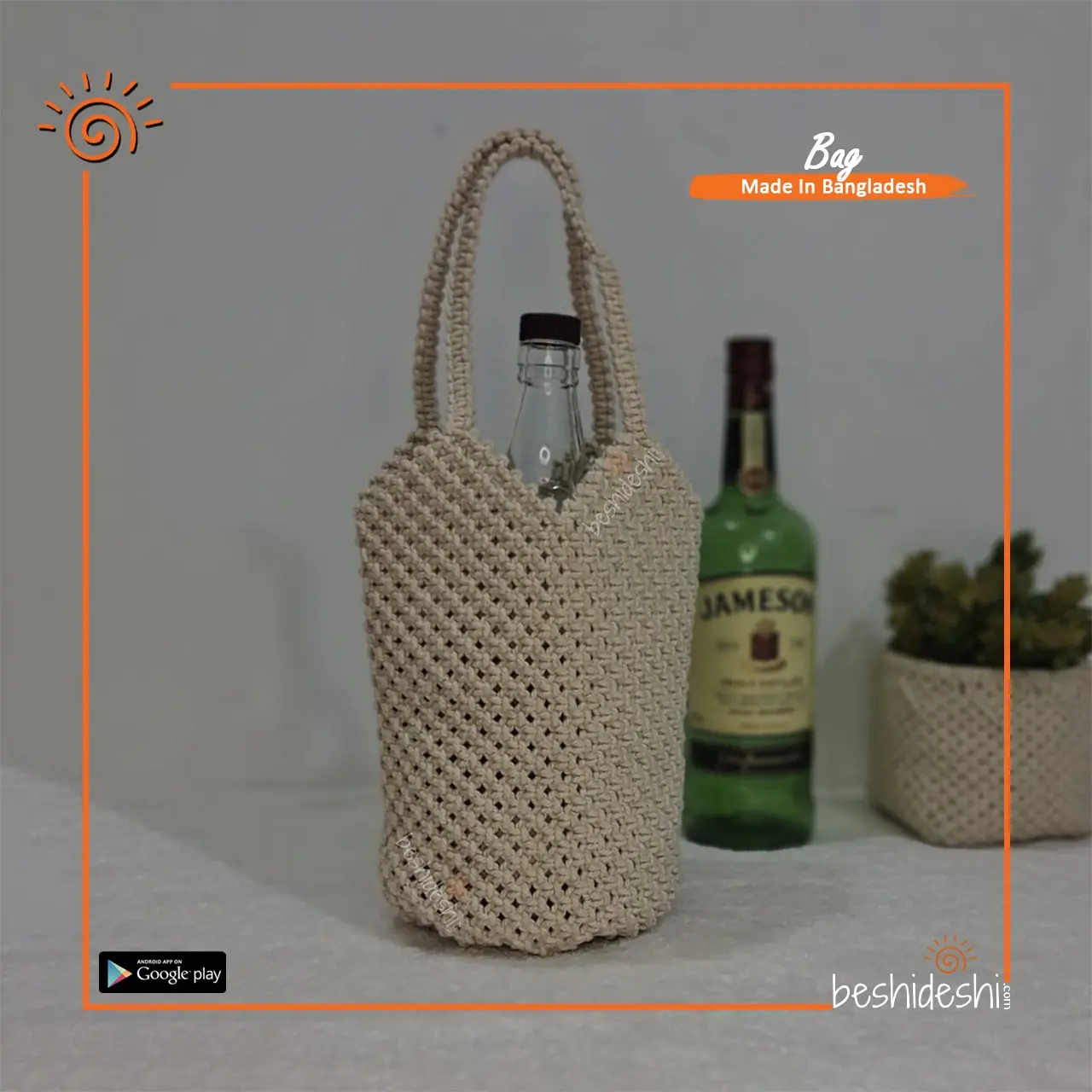 08 Macramé Wine Carry Bag
