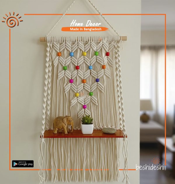 Macramé Hanging Planter Shelf