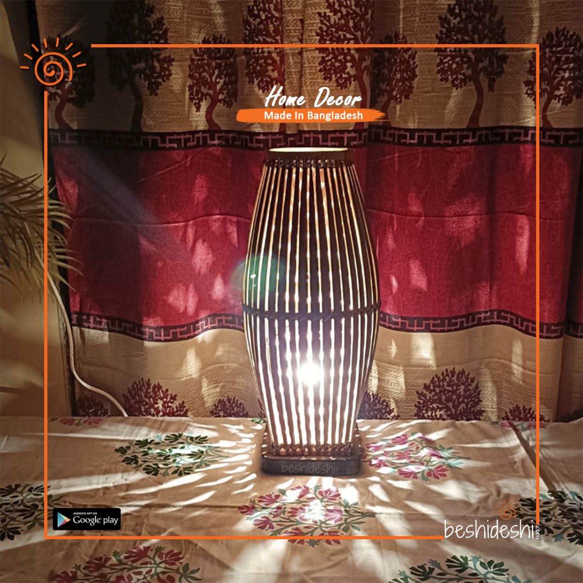 Bamboo Double Layer Lamp