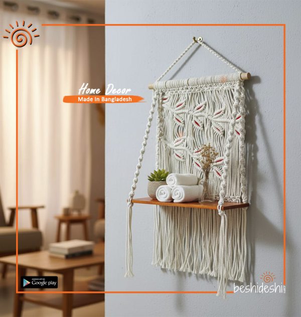 Macramé Hanging Planter Shelf