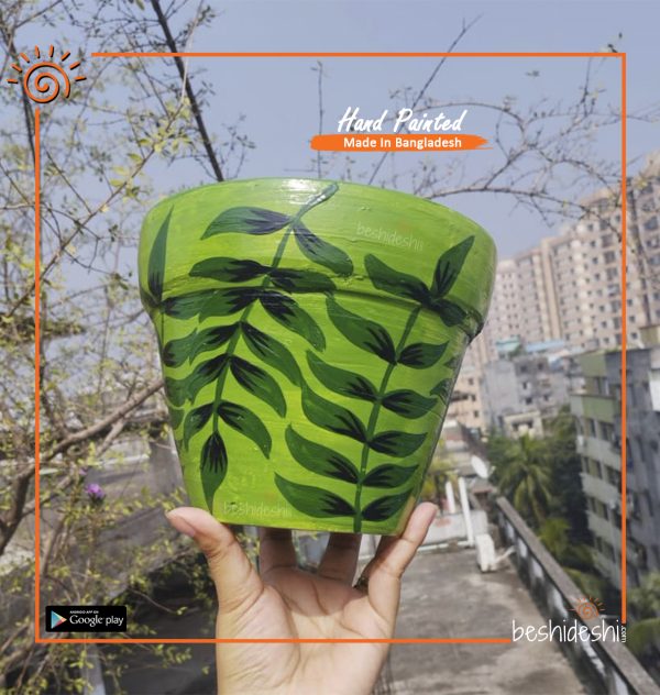 Hand Painted Terracotta Pot