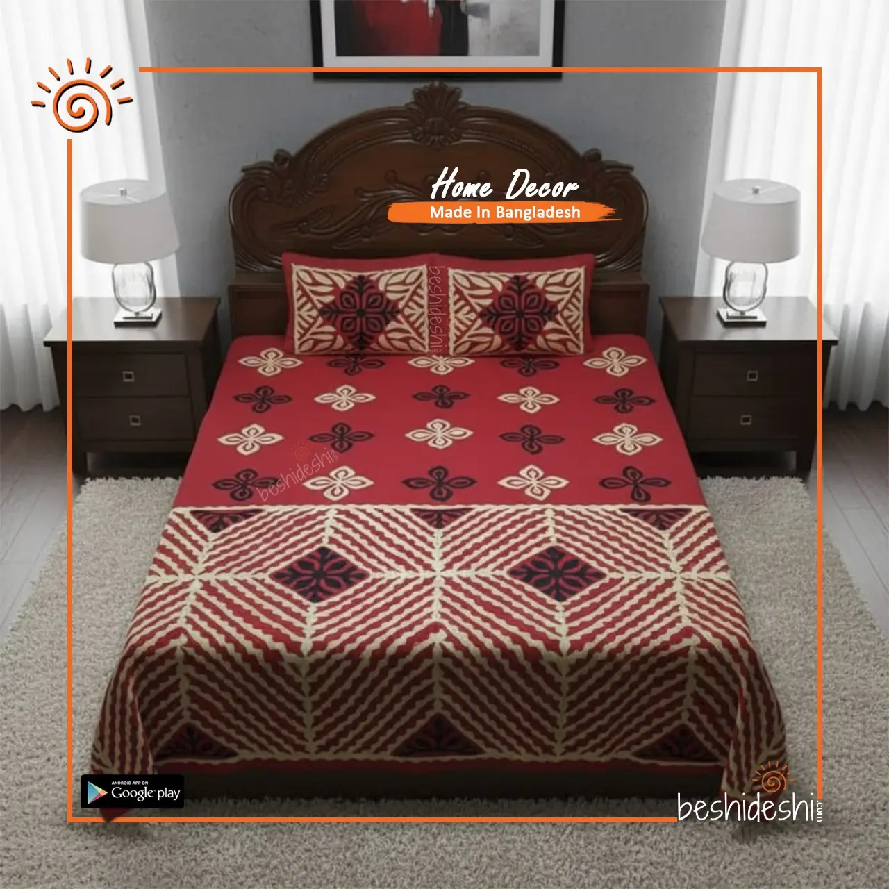 Applique Bed Sheet Set