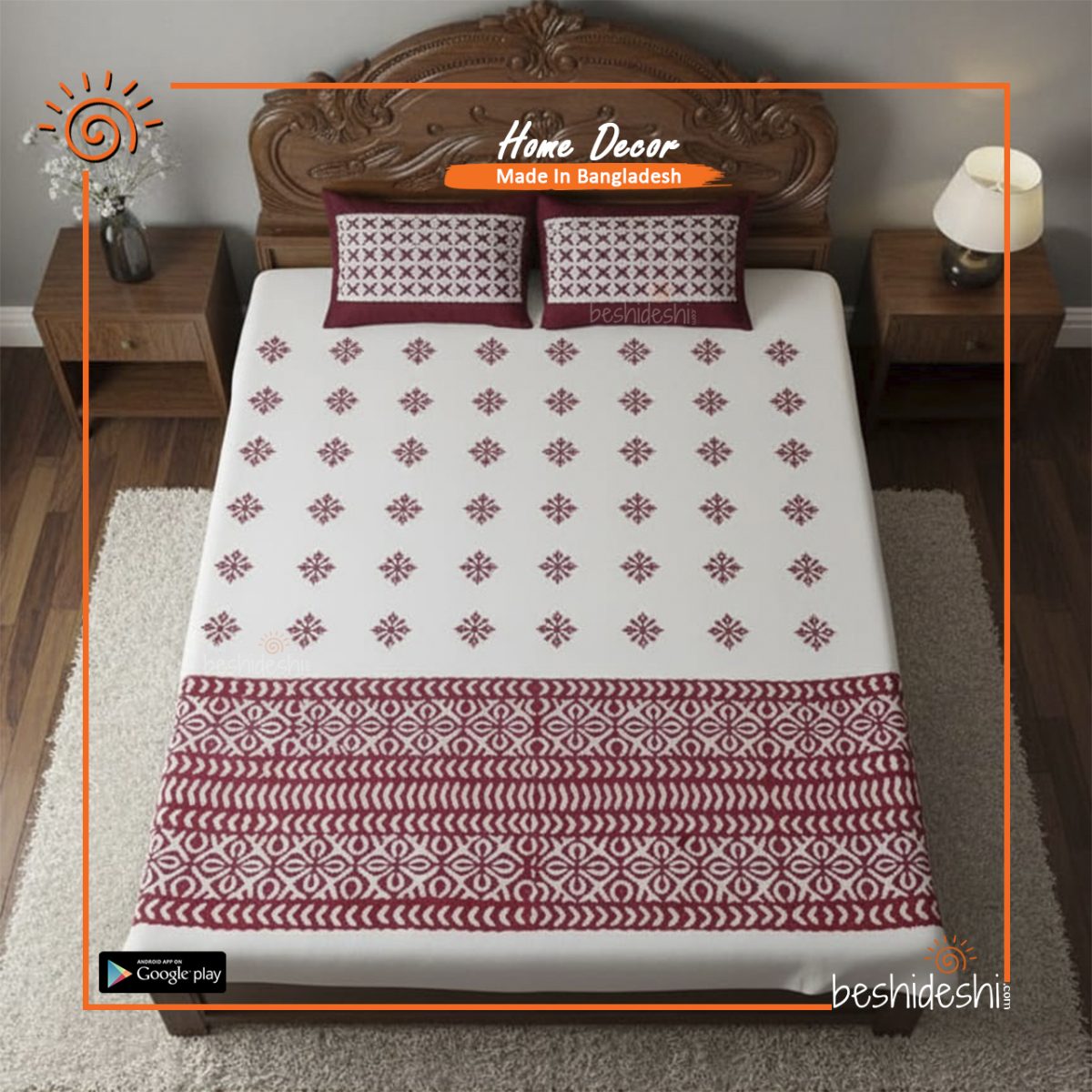Applique Bed Sheet Set
