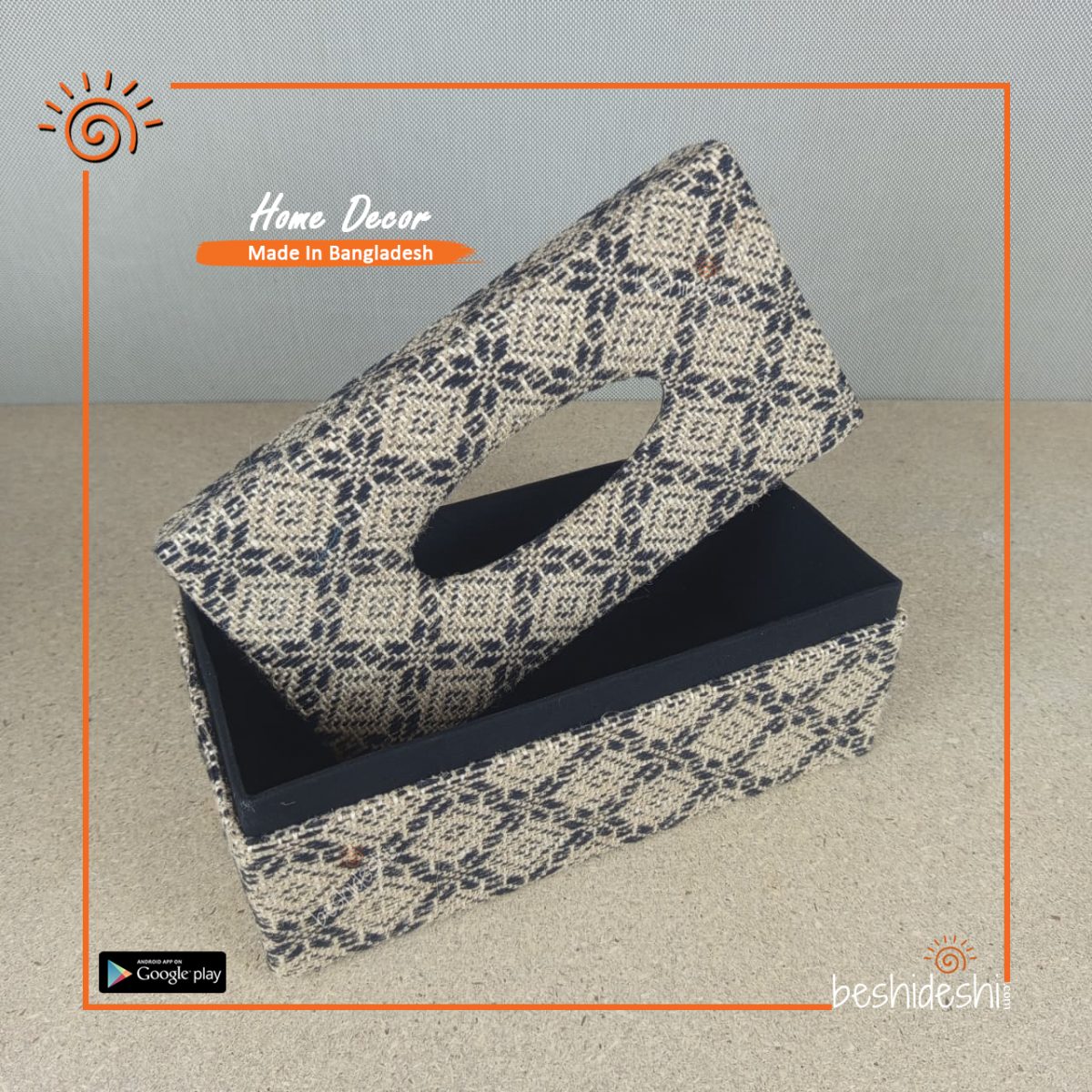 Jamdani Patterned Tissue Box