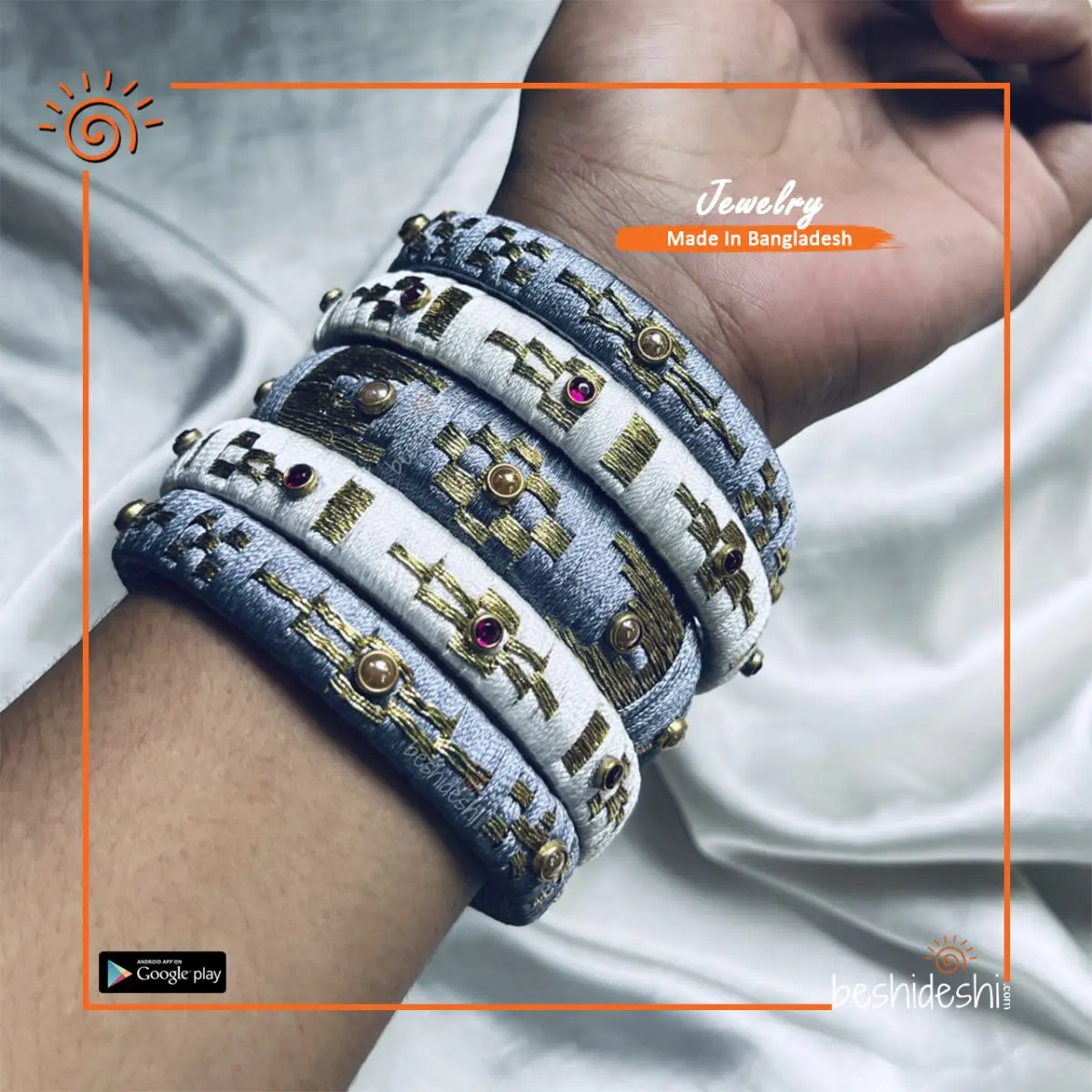 Jamdani Hand Made Bangle Set