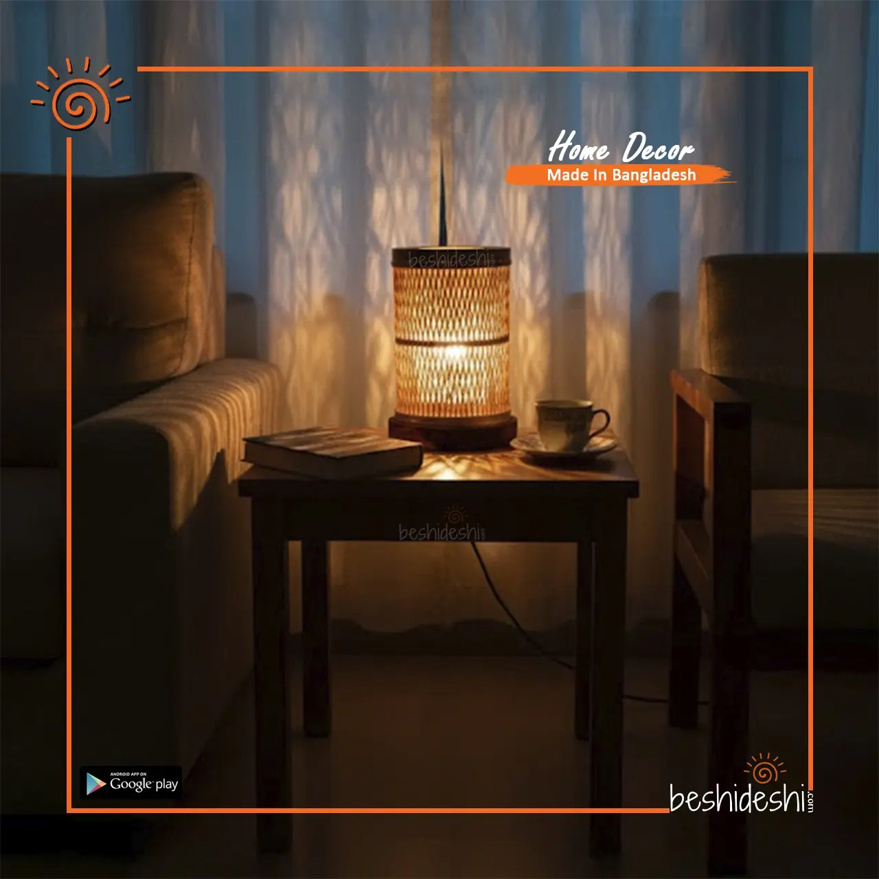 Bamboo Double Layer Lamp