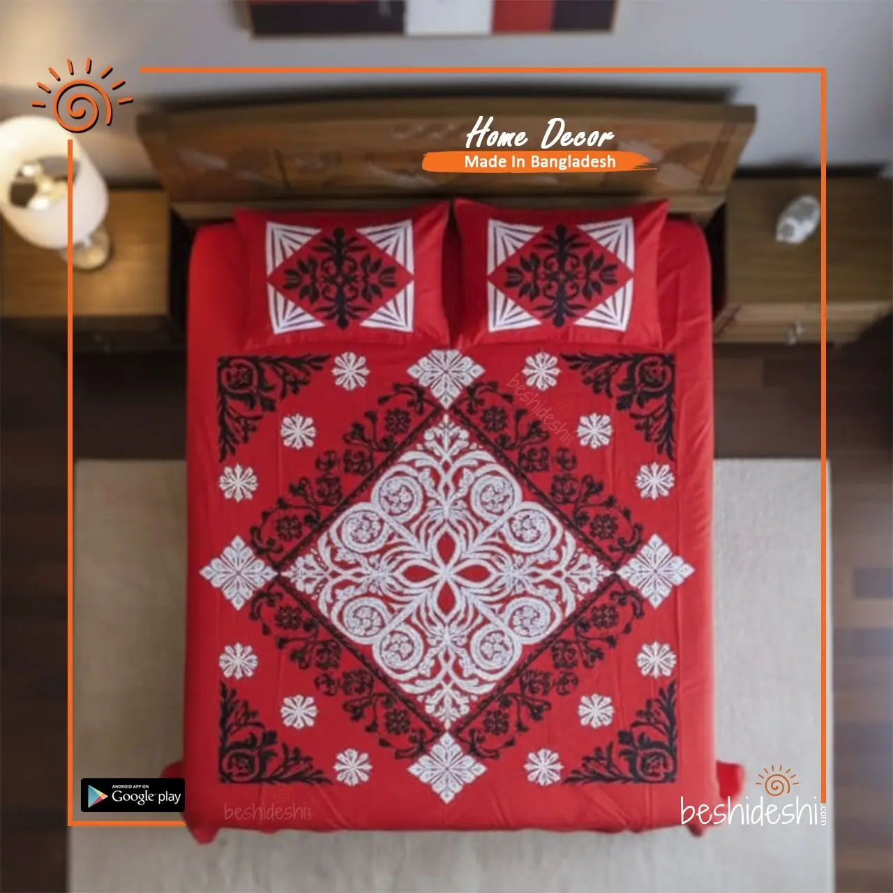 15 Applique Bed Sheet Set