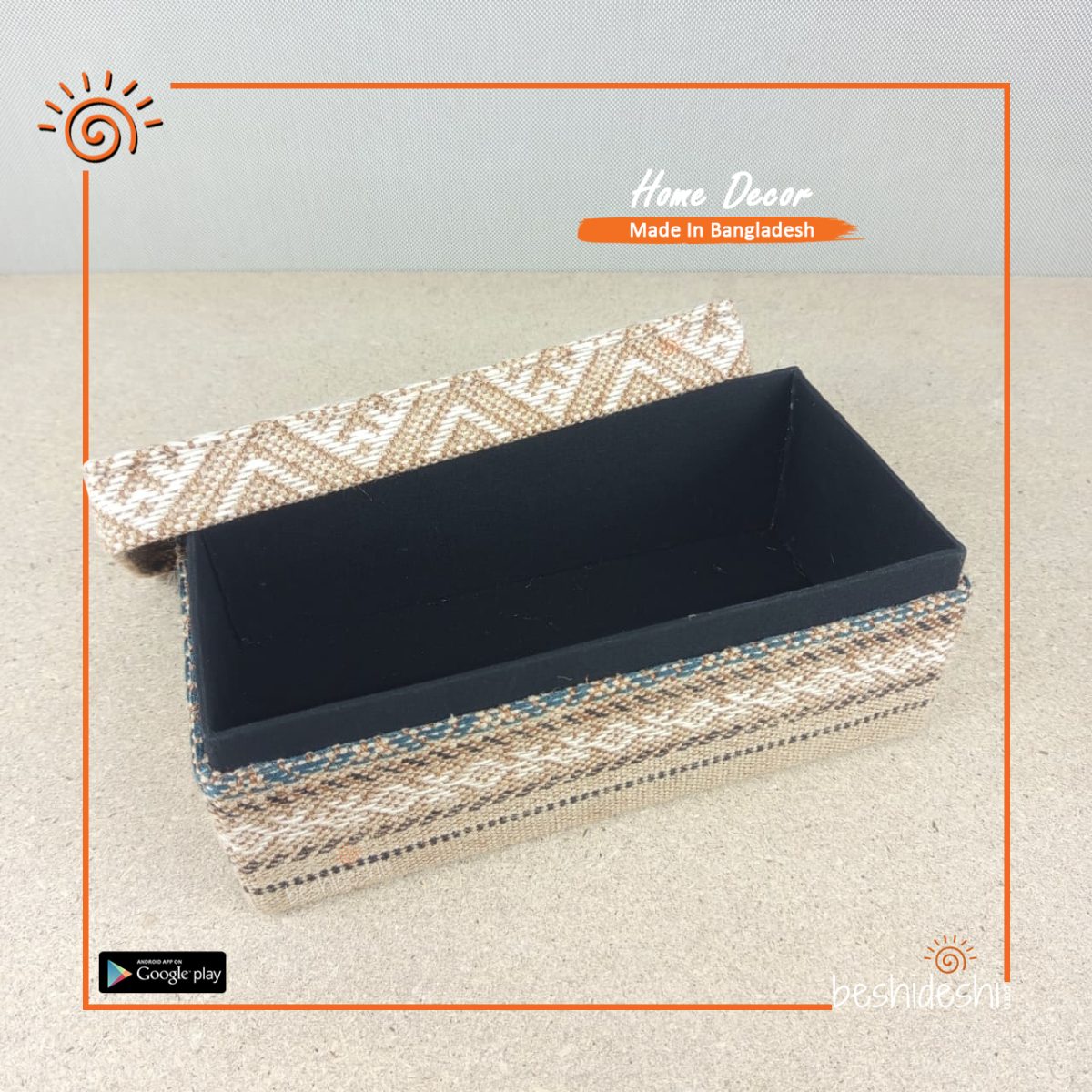 Jamdani Patterned Tissue Box