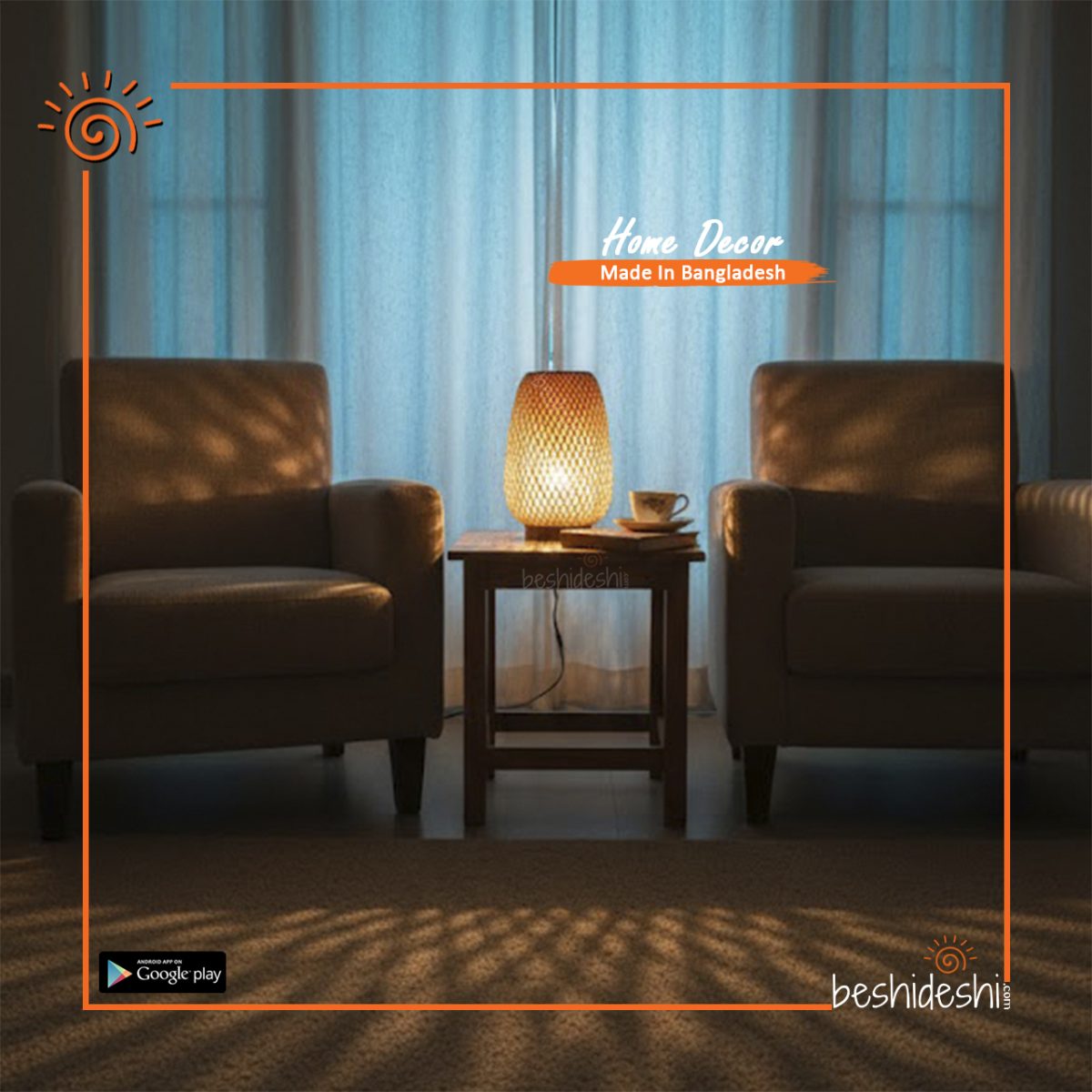 Bamboo Double Layer Lamp