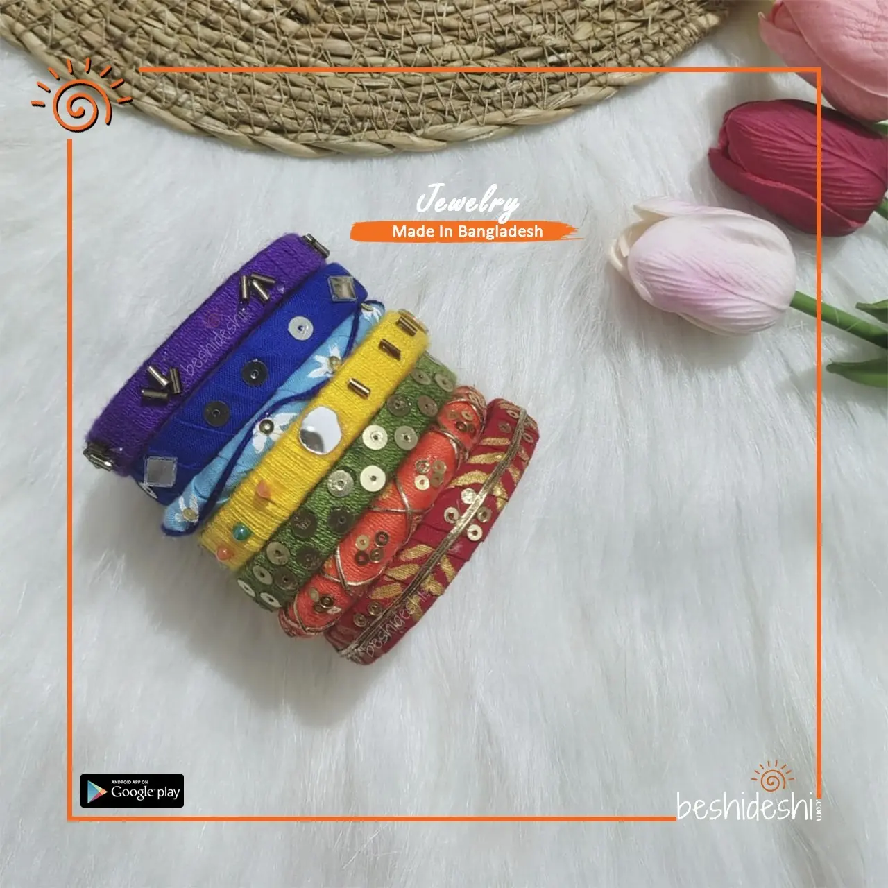 16 Hand Made Bangle Set