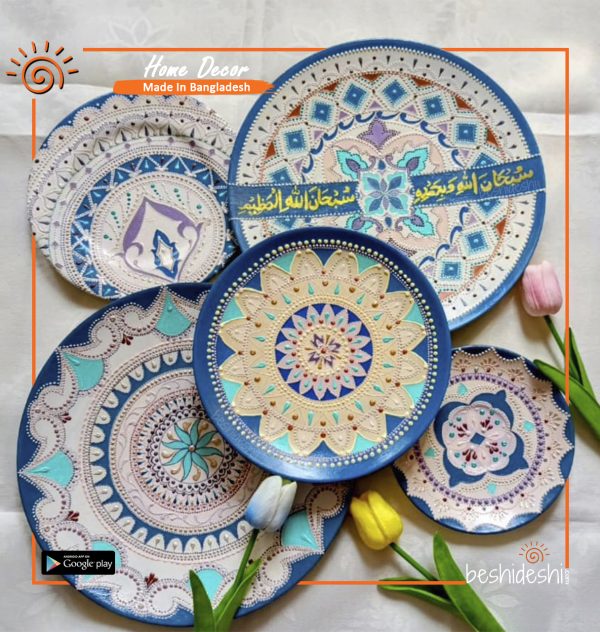 Hand Painted Ceramic Plate Set