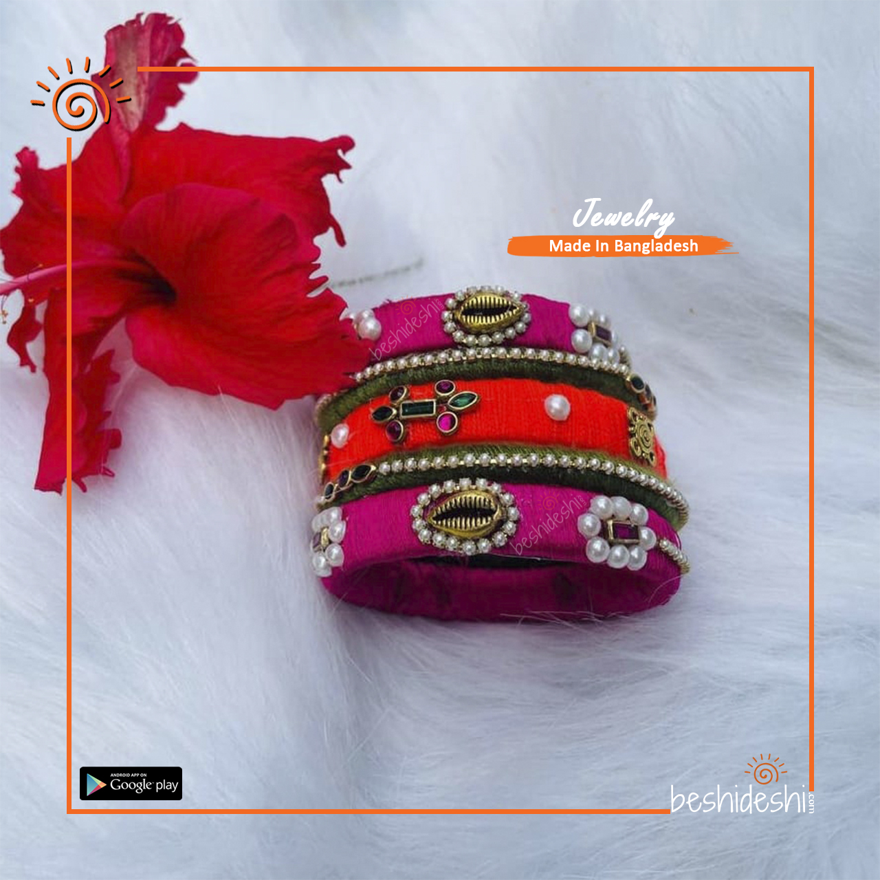 18 Hand Made Bangle Set