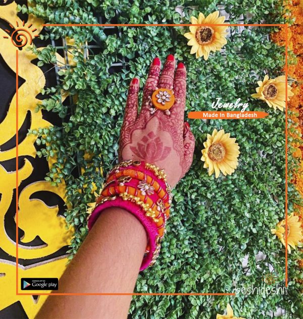 Hand Made Bangle with Ring Set