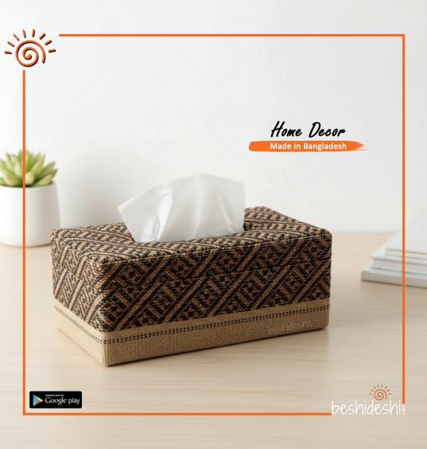 Jamdani Patterned Tissue Box