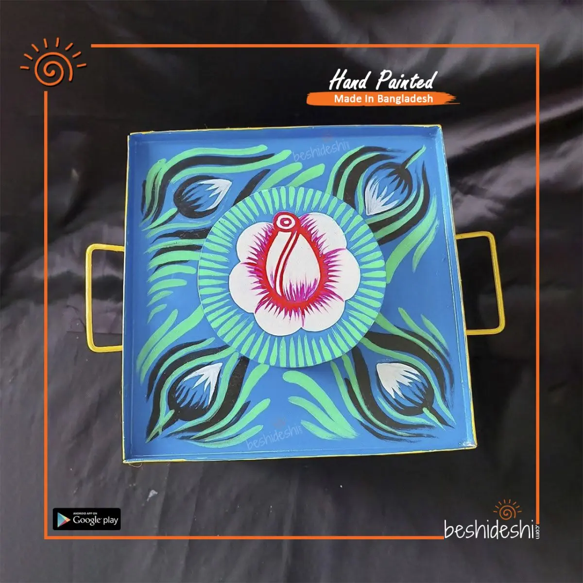 Rickshaw Painted Murir Tin (Big)