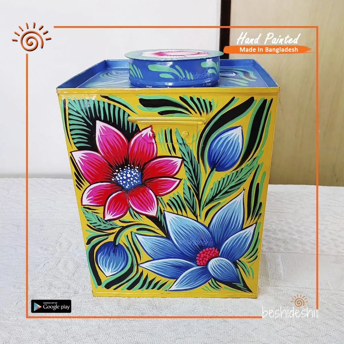 Rickshaw Painted Murir Tin (Big)