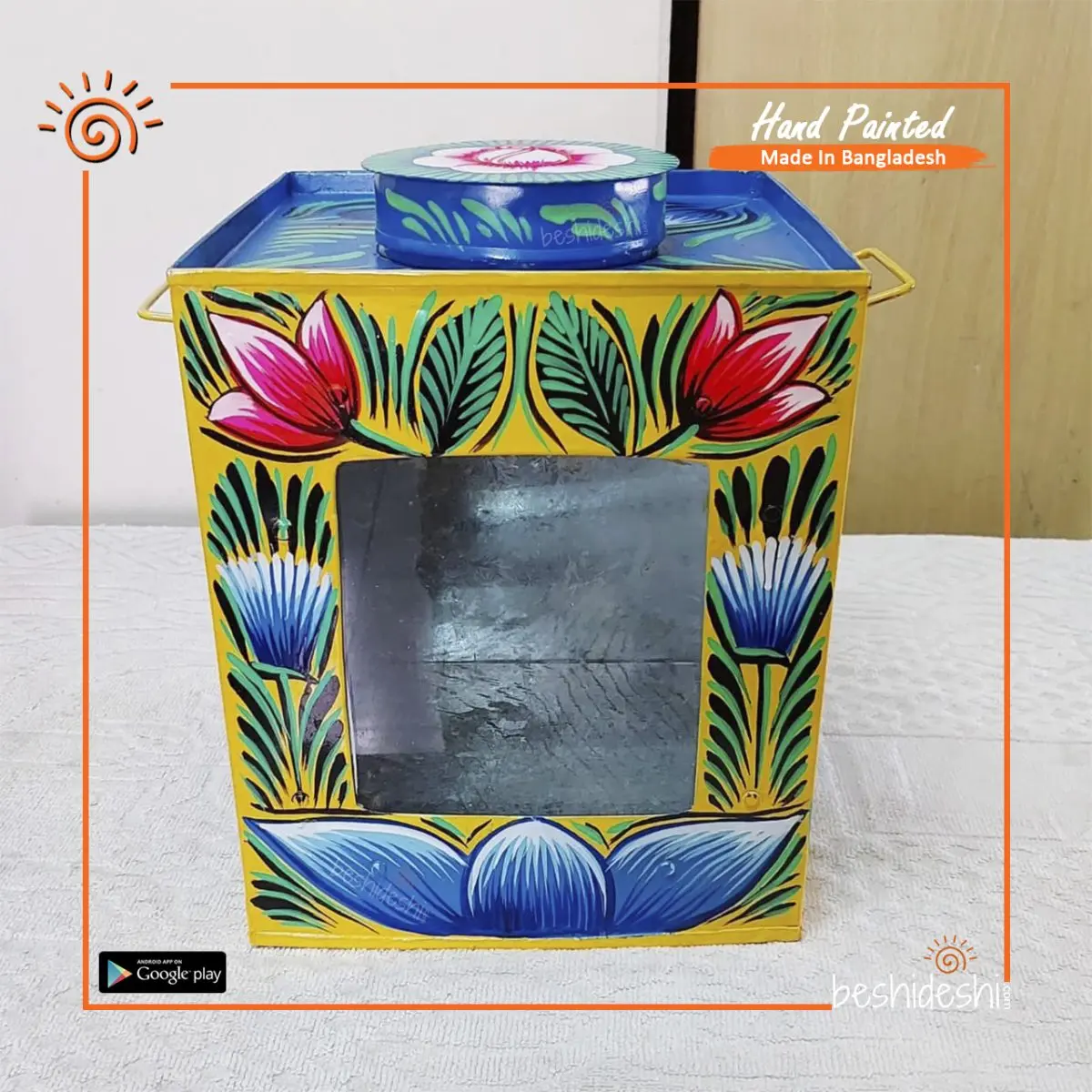 Rickshaw Painted Murir Tin (Big)