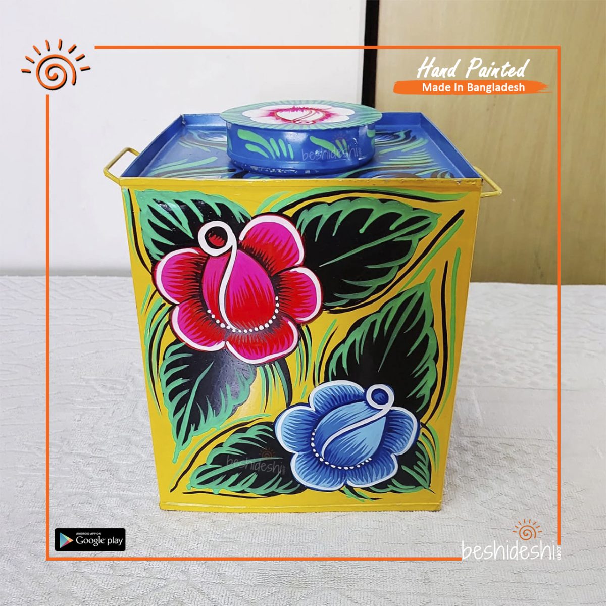 Rickshaw Painted Murir Tin (Big)