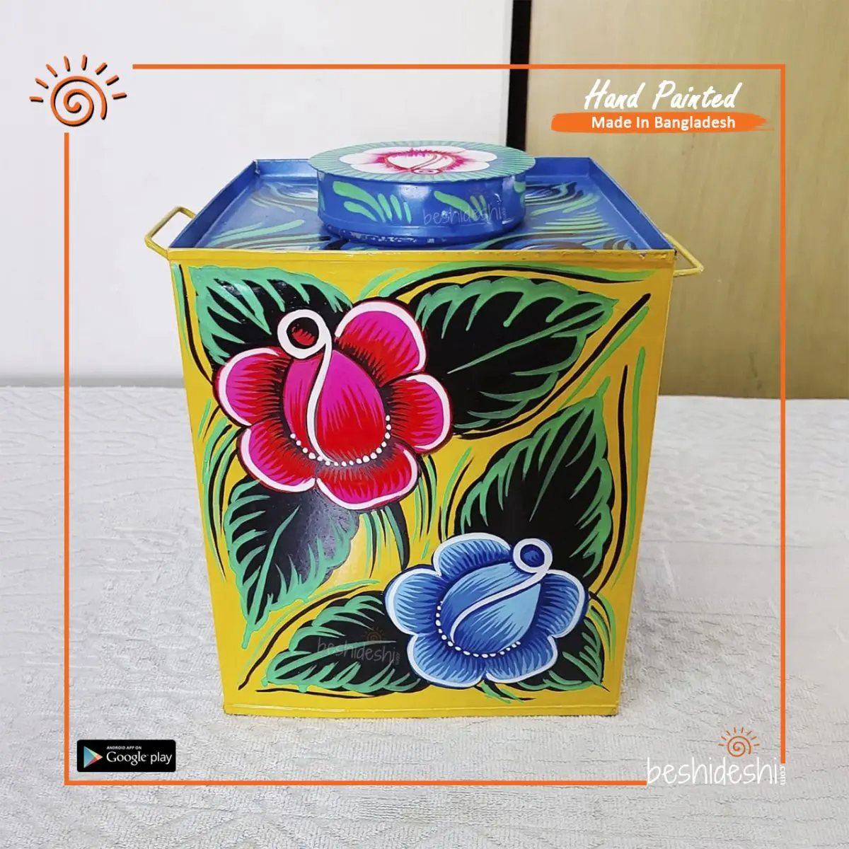 Rickshaw Painted Murir Tin (Big)