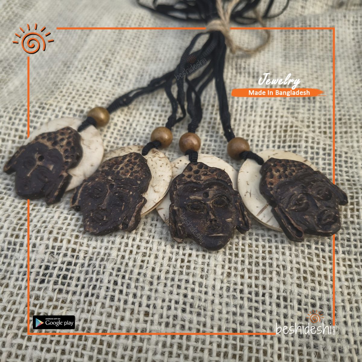 Handmade Coconut Shell Neckpiece