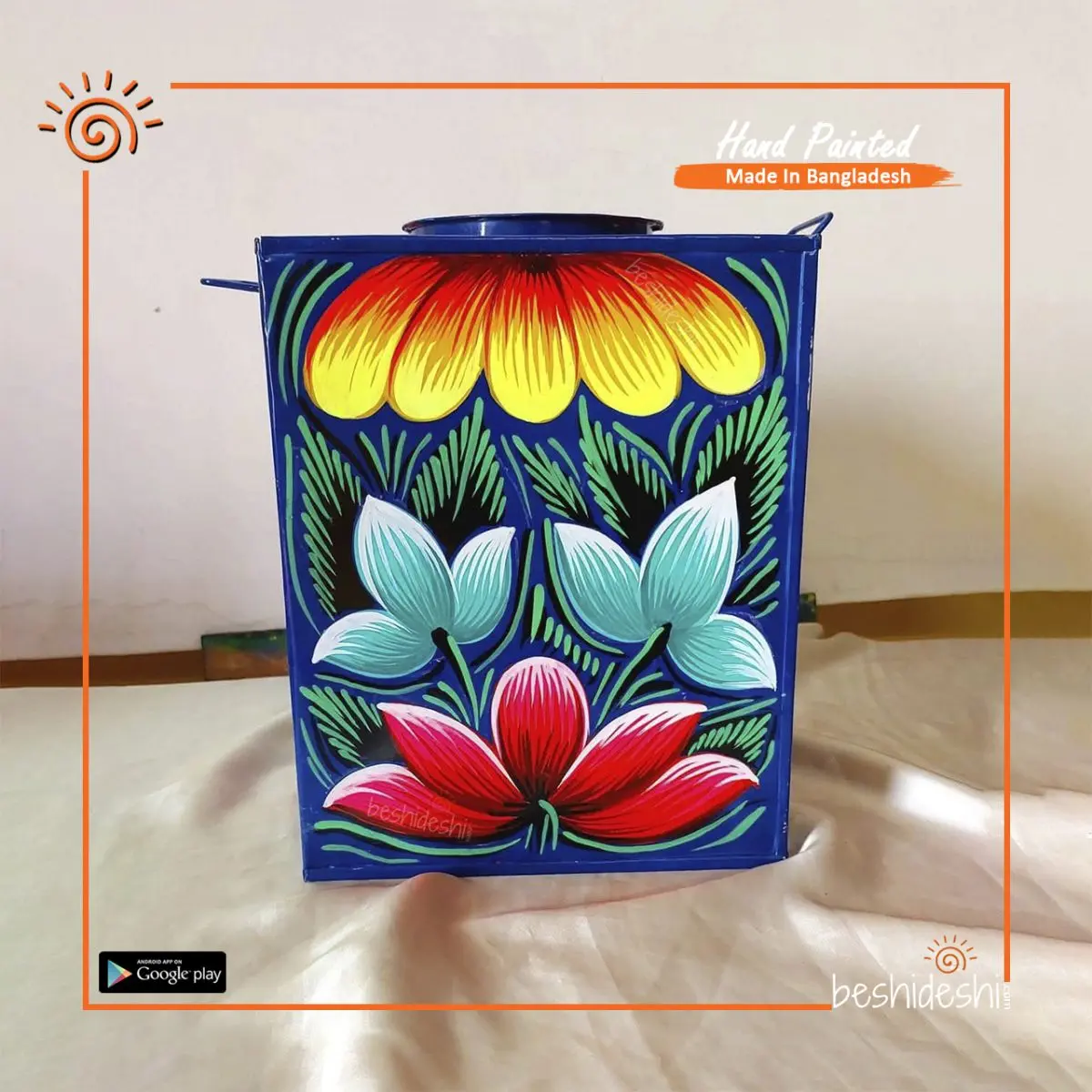 Rickshaw Painted Murir Tin (Big)