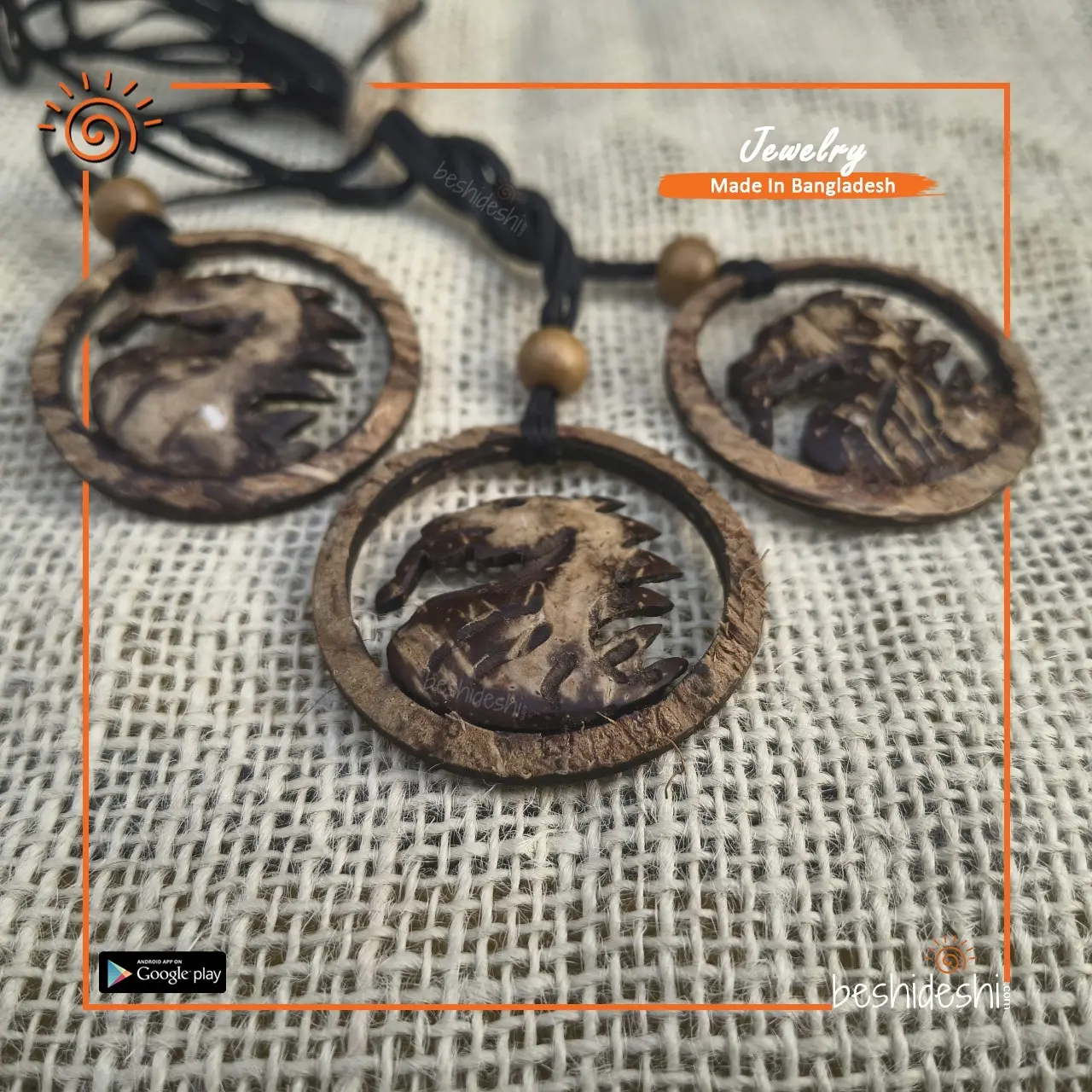 Handmade Coconut Shell Neckpiece