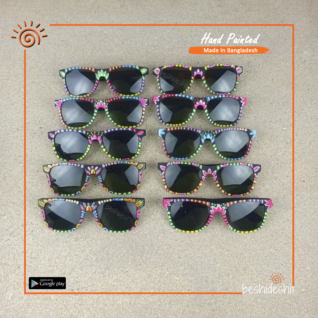 32 Hand Painted Sunglass