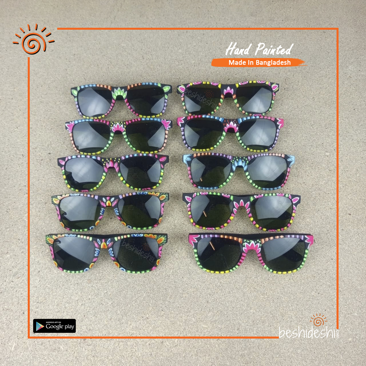 33 Hand Painted Sunglass