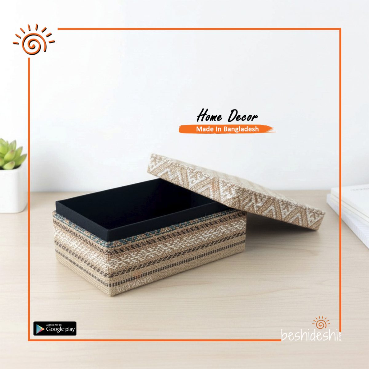 Jamdani Patterned Tissue Box