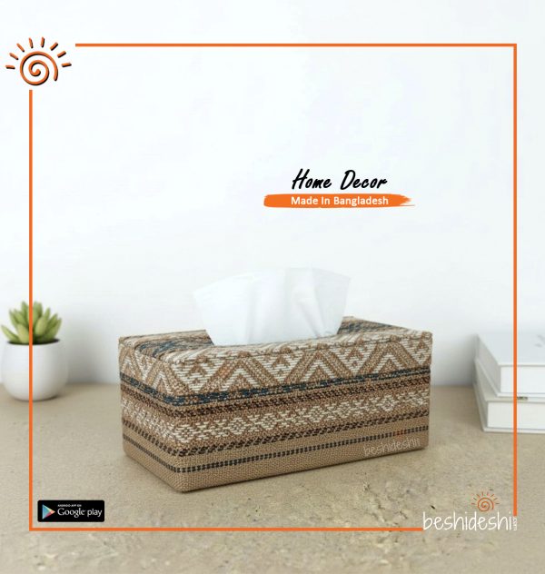Jamdani Patterned Tissue Box