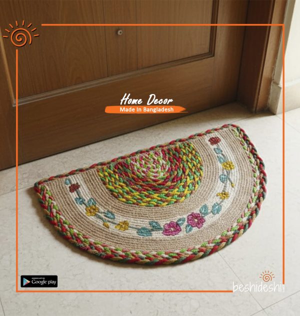 Hand Painted Jute Door Mat