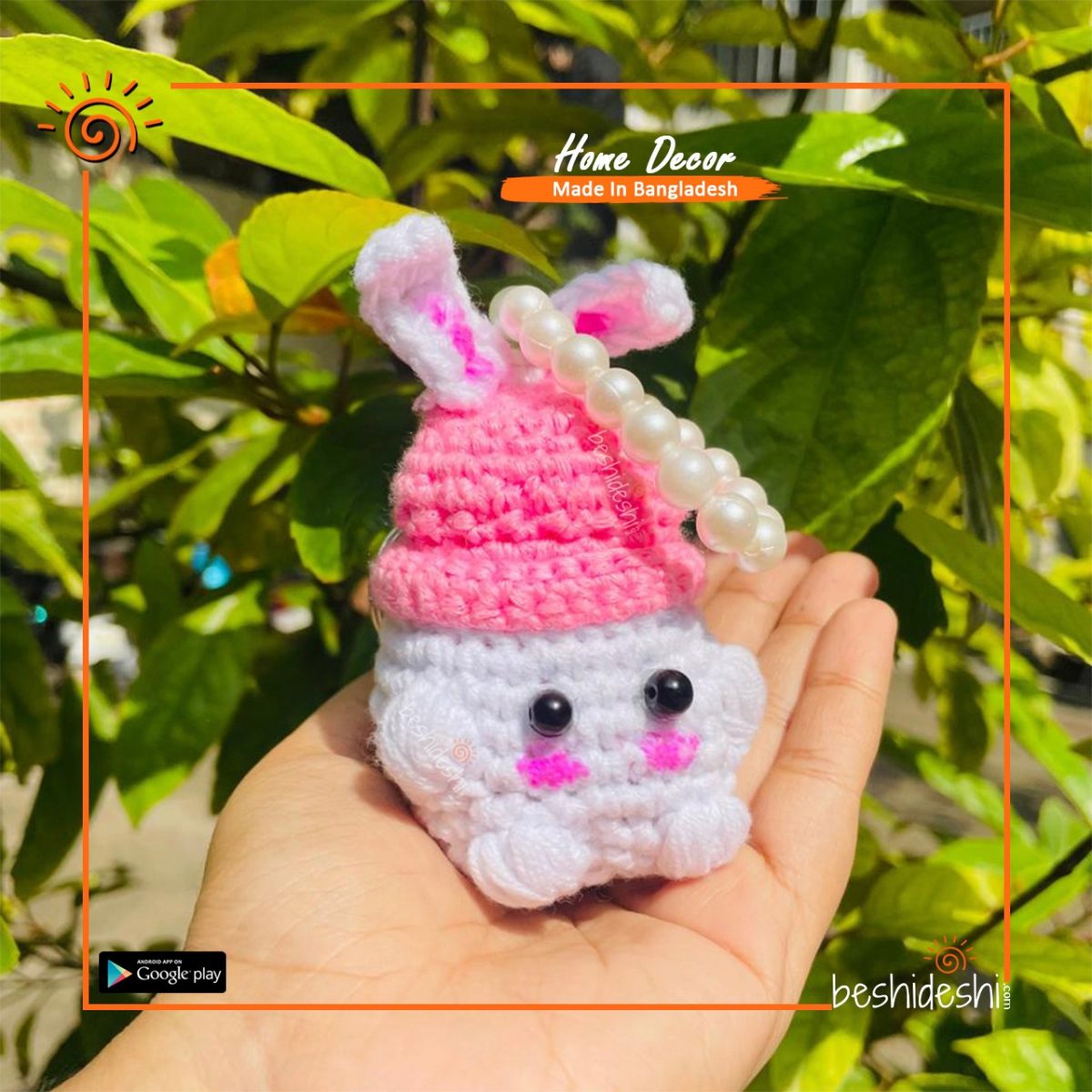 Crochet Cutie pie Key Ring