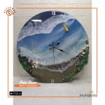 Handmade Resin Wall Clock Ocean Wave
