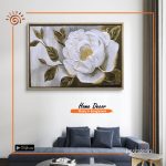 Peony White Texture Art Canvas