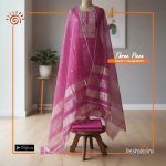 Hand loom Jamdani Three-piece