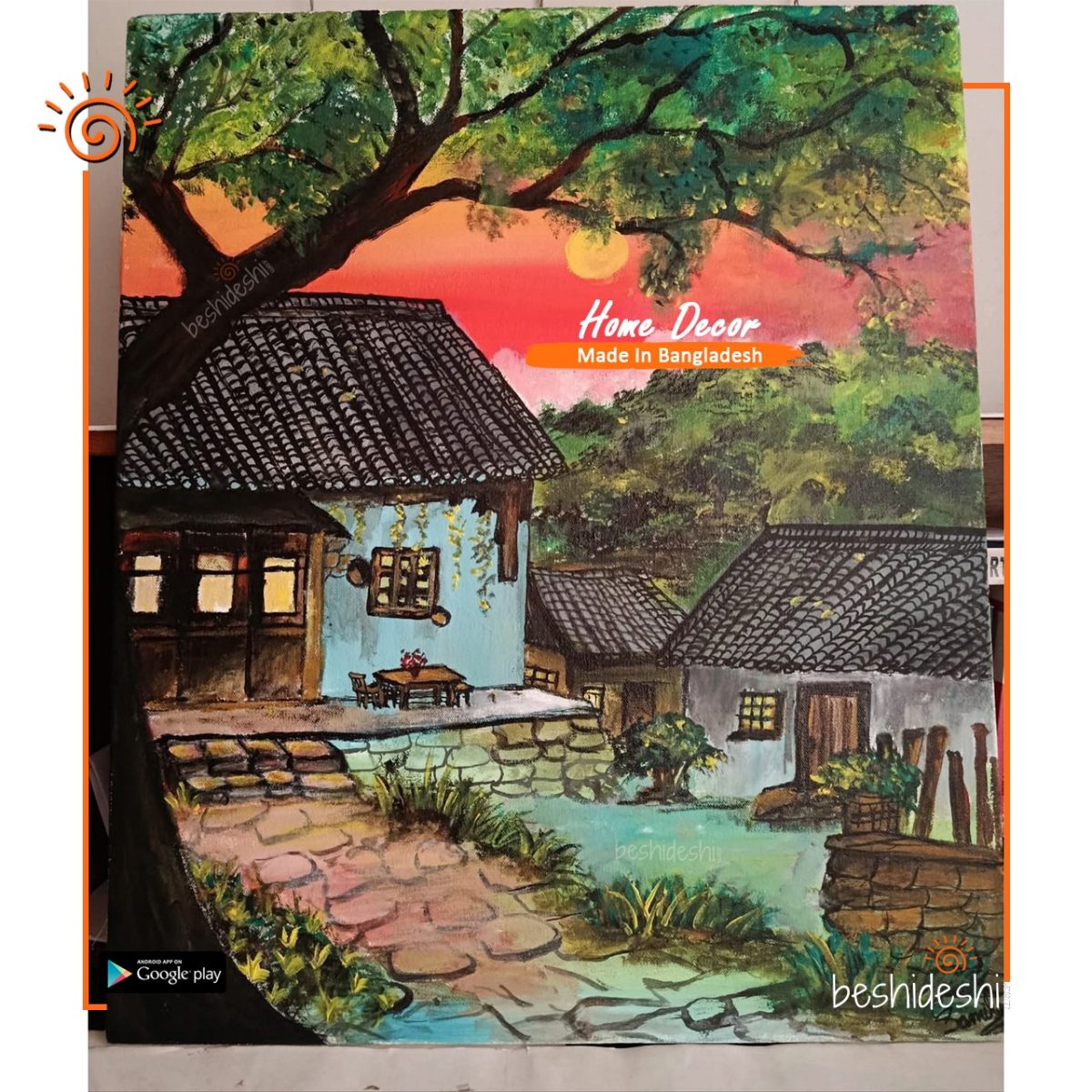 "Living Warmth" Hand Painted Canvas