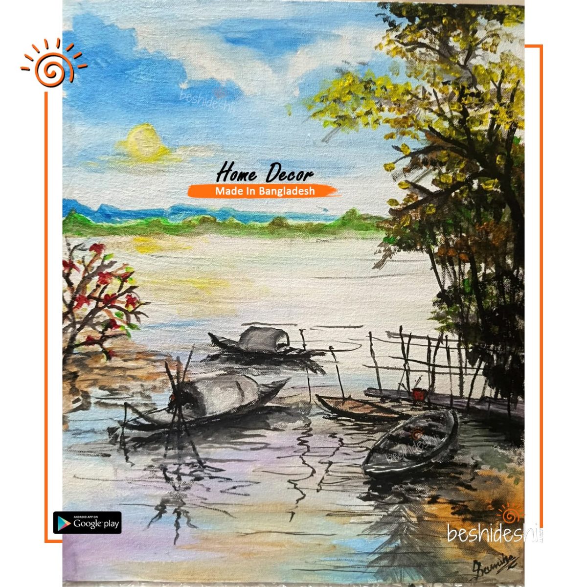 "Godhuli" Hand Painted Canvas