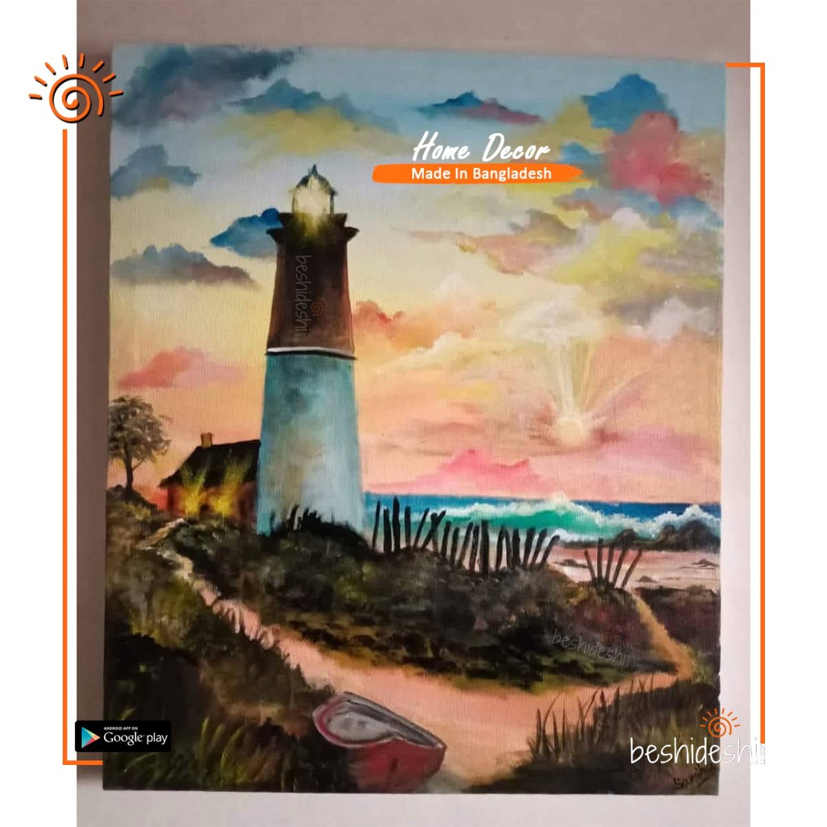 "Light House" Hand Painted Canvas