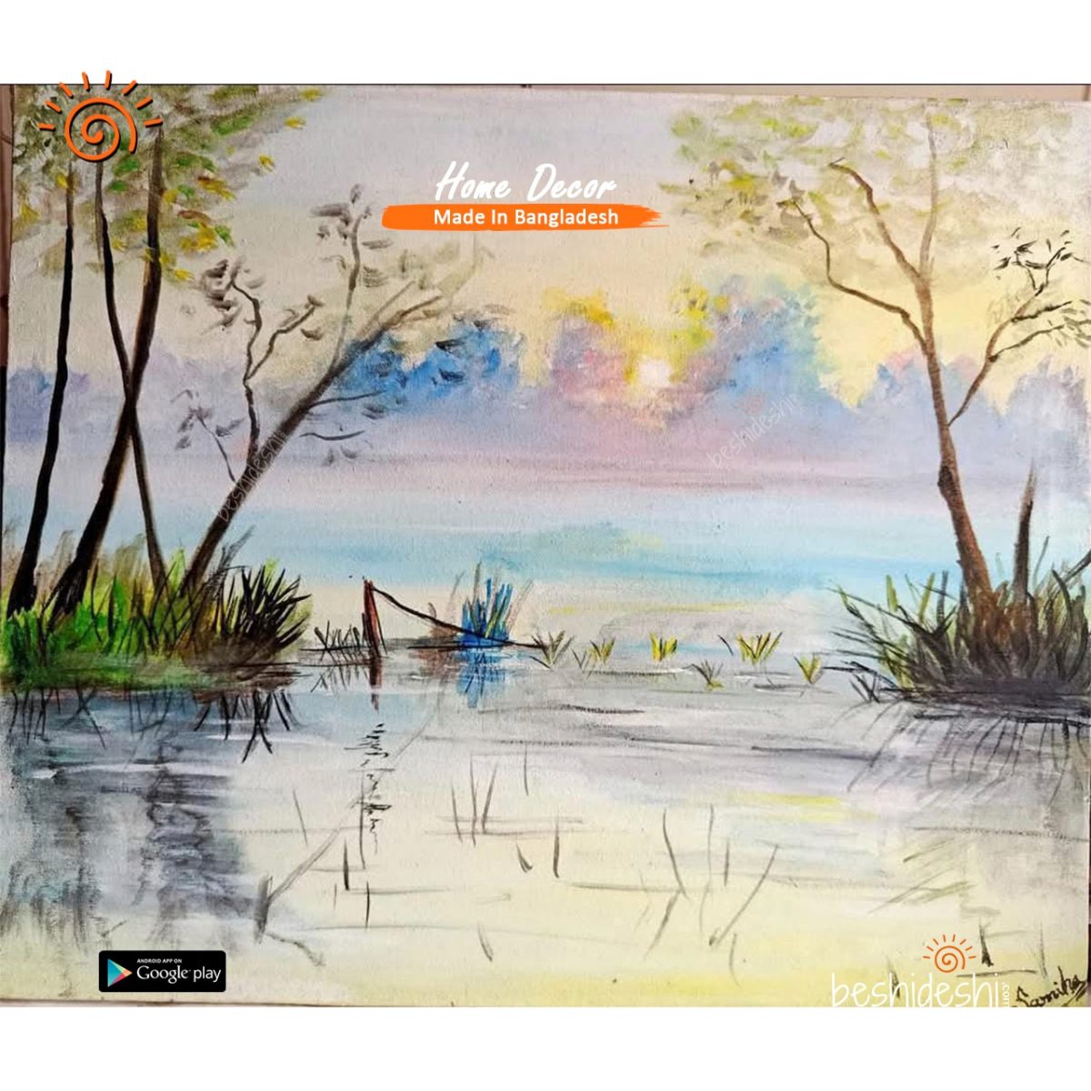 "Shiter Bikel" Hand Painted Canvas