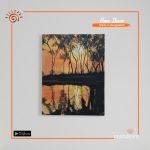 "Sunset Reflection" Hand Painted Canvas