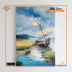 "Ship-wrecked Beneath The Mournful Clouds" Hand Painted Canvas