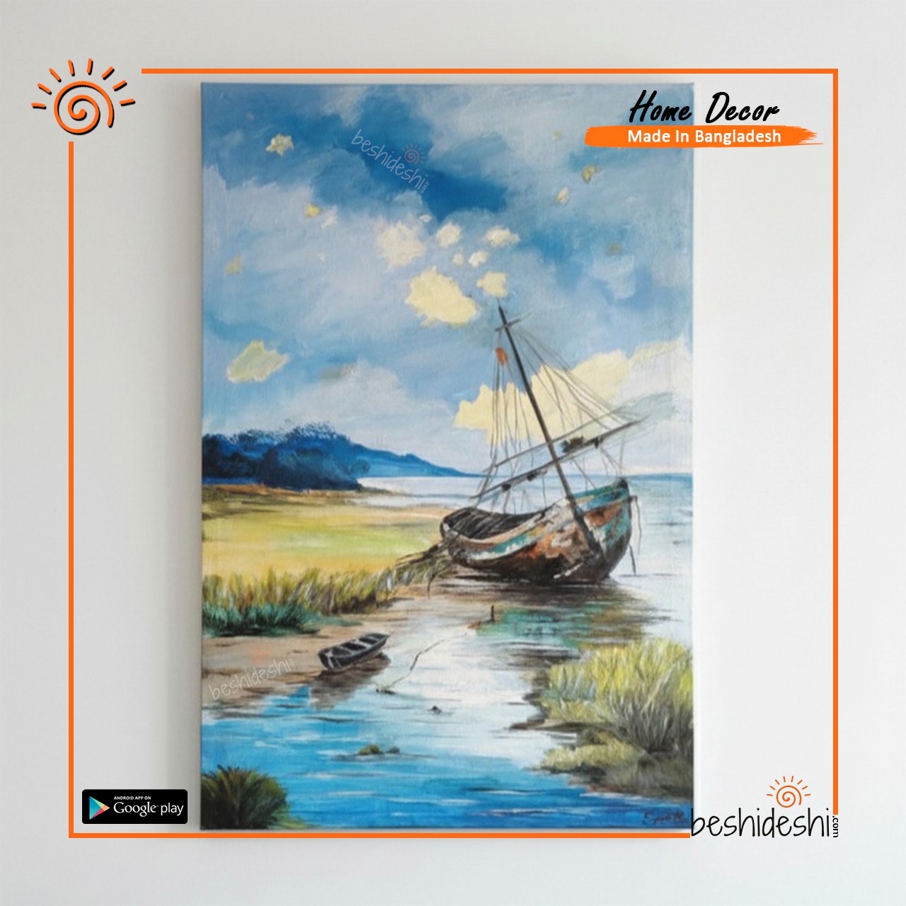 WhatsApp Image 2025-12-11 at 3.31.44 PM "Ship-wrecked Beneath The Mournful Clouds" Hand Painted Canvas