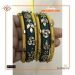 Yellow-Green Hand Made Bangle Set
