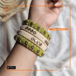 Green-Ivory Hand Made Bangle Set