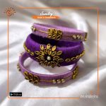 Purple Hand Made Bangle Set