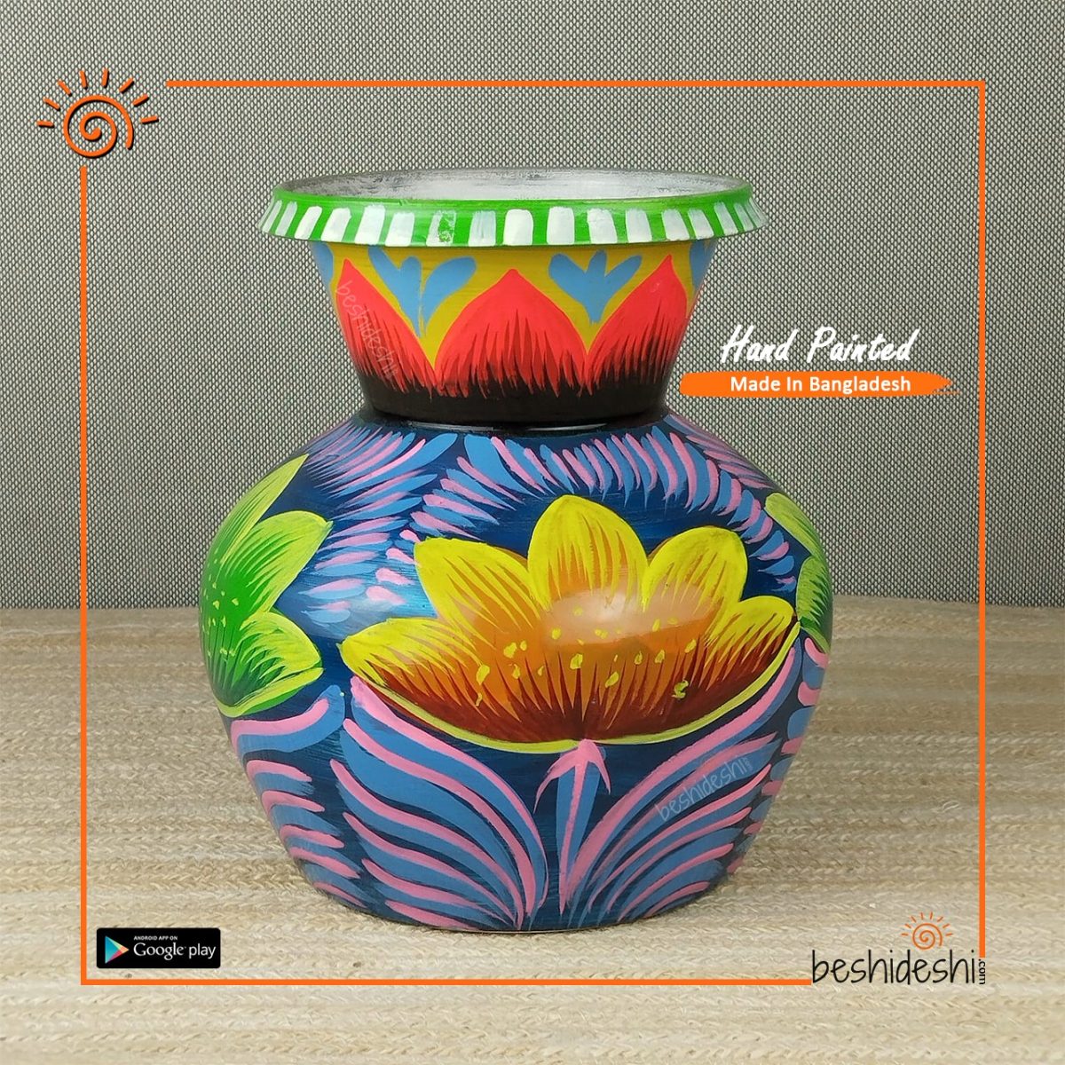 Rickshaw Painted Kalash